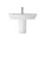 650mm Basin & Semi Pedestal - Hudson Reed CCL006 White, White colour ,image 1