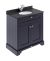 800mm Cabinet & Marble Top (1TH) - Hudson Reed LOF327 Twilight Blue, Blue colour ,image 1