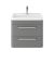 Wall Hung 600mm Cabinet & Basin - Hudson Reed SOL202 Cool Grey, Grey colour ,image 1