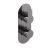 Arvan Twin Thermostatic Valve With Diverter - Nuie ARV7TW02 Black, Black colour ,image 1
