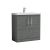 800mm Floor Standing 2 Door Vanity & Basin 3 - Nuie ARN505D Grey, Grey colour ,image 1