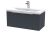 800mm Wall Hung Single Drawer Vanity & Basin 1 - Hudson Reed DFF1496A Black, Black colour ,image 1