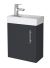 400mm Wall Hung Vanity & Basin - Nuie MIN025 Black, Black colour ,image 1