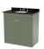 800mm Floor Standing 2 Door Vanity & Marble Top 3TH - Nuie CLC826BR3 Green, Green colour ,image 1
