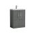 600mm Floor Standing 2 Door Vanity & Polymarble Basin - Nuie PAL025 Anthracite Woodgrain, Brown/Grey colour ,image 1