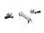 Wall-Mounted Bath Spout - Hudson Reed BC409DL Chrome, Black/Chrome colour ,image 1
