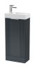 400mm Floor Standing Cabinet & Basin - Nuie FLT1420 Black, Black colour ,image 1