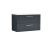 800mm Wall Hung 2 Drawer Vanity & Laminate Top - Nuie DPF1495LSW Black, Black colour ,image 1