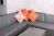 Pair Of Outdoor Garden Sofa Chair Furniture Scatter Cushions - Orange Plain ,image 1