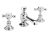 3 Tap Hole Basin Mixer - Hudson Reed BC307HX Chrome, Chrome & White colour ,image 1
