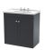 800mm Floor Standing 2 Door Vanity & Basin 3TH - Nuie CLC1426G Black