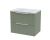 600mm Wall Hung 2 Drawer Vanity & Laminate Top - Hudson Reed DFF893LBG Green, Green colour ,image 1