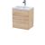500mm 2-Drawer Wall Hung Unit & Basin - Hudson Reed CBI3041A Oak, Oak colour ,image 1