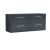 1200mm Wall Hung 4 Drawer Vanity & Worktop - Nuie DPF1493W2 Black, Black colour ,image 1