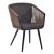 Trafalgar Rope Arm Chair - Full Back With Seat & Back Cushion - Dark Brown