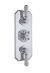 Triple Concealed Shower Valve with Diverter - Hudson Reed TSVT005 Chrome, Chrome & White colour ,image 1