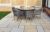 Emily 6 Seat Stacking Dining Set, Grey colour ,image 1