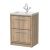 600mm Floor Standing 2-Drawer Vanity with Basin - 1 Tap Hole - Hudson Reed LIL3033L Oak, Oak colour ,image 1