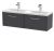 1200mm Wall Hung 2 Drawer Vanity & Double Basin - Hudson Reed JNU2222F Grey, Grey colour ,image 1