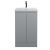 500mm Floor Standing 2-Door Vanity Unit & Basin 3 - Hudson Reed URB207D Satin Grey, Grey colour ,image 1