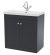 800mm Floor Standing 2-Door Vanity with Basin - 1 Tap Hole - Nuie CLC1426E Black, Black colour ,image 1