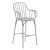 Cellini 1170 x 630 Metal Bar Arm Chair - Vintage White