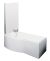 1500mm B Shaped Left Hand Bath Set - Nuie SBATH20 White, White colour ,image 1