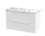 800mm Wall Hung 2-Drawer Vanity & Laminate Worktop - Hudson Reed DFF195LCM White, White colour ,image 1
