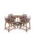Roma 4 Seat Rope Bar Set With Deluxe Chairs, Brown colour ,image 1