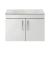 Athena Gloss Grey Mist 800mm Wall Hung Cabinet With Grey Worktop ATH115LBG