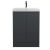 600mm Floor Standing 2 Door Vanity & Basin 3 - Hudson Reed URB1408D Black, Black colour ,image 1