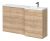 1500mm Right Hand Combination - Hudson Reed CBI3018 Oak, Oak colour ,image 1
