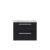 720mm Wall Hung 2-Drawer Unit & Laminate Worktop - Hudson Reed QUA007LBG Charcoal Black, Black colour ,image 1