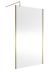1200mm Outer Framed Wetroom Screen with Support Bar - Hudson Reed WRSOBB12 Brushed Brass, Brass colour ,image 1