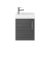 400mm Wall Hung Vanity & Basin - Nuie MIN009 Anthracite Woodgrain, Brown/Grey colour ,image 1