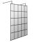 1400mm Frame Screen with Arms and Feet - Hudson Reed BFAF14 Matt Black, Black colour ,image 1