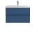 800mm Wall Hung 2-Drawer Vanity Unit & Basin 3 - Hudson Reed URB306D Satin Blue, Blue colour ,image 1