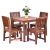 Melton Wooden Square dining table with side chairs - 4 Seat Garden Table Set