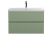 800mm Wall Hung 2 Drawer Unit & Basin 3 - Hudson Reed URB806D Green, Green colour ,image 1