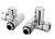 Corner Duel Fuel Radiator Valve Pack (Pairs) - Hudson Reed HT309 Chrome, Chrome colour ,image 1