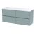 1200mm Wall Hung 4-Drawer Unit & Laminate Worktop - Nuie HAV2304LSW2 Grey, Grey colour ,image 1