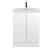 600mm Floor Standing 2 Door Vanity Unit & Basin 4 - Hudson Reed URB108G Satin White, White colour ,image 1