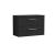 800mm Wall Hung 2 Drawer Vanity & Worktop - Nuie ARN626W Black, Black colour ,image 1