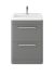Floor Standing 600mm Cabinet & Ceramic Basin - Hudson Reed SOL201A Cool Grey, Grey colour ,image 1