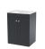 600mm Floor Standing 2-Door Vanity with Marble Top - Nuie CLC1425CMT Black, Black colour ,image 1