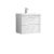 600mm Wall Hung 2 Drawer Vanity & Basin 1 - Nuie DPF193A White, White colour ,image 1