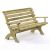 Lilly 3 Seat Wooden Garden Bench with Arms - Neutral Brown - FSC Mix Credit