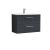 800mm Wall Hung 2 Drawer Vanity & Basin 4 - Nuie ARN1426G Black, Black colour ,image 1