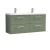 1200mm Wall Hung 4 Drawer Vanity & Double Basin - Nuie ARN824F Green, Green colour ,image 1