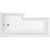 1600mm Right Hand Square Shower Bath - Nuie WBS1685R White, White colour ,image 1